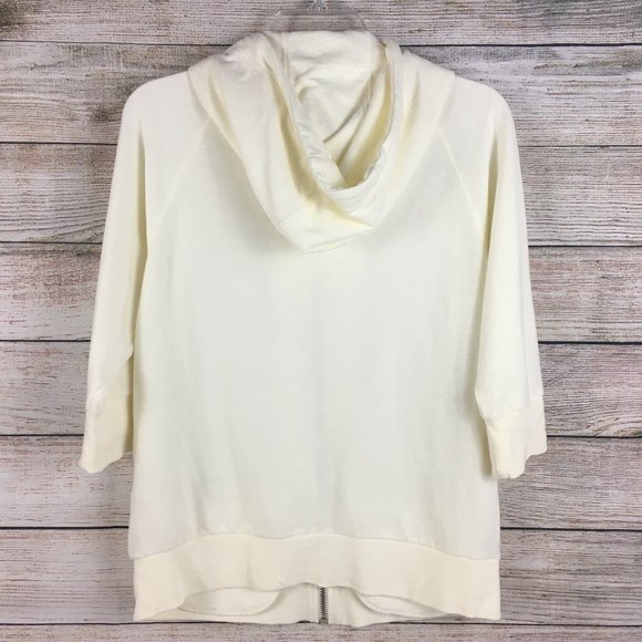 Forever Twenty One High Neck Hoodie Full Zip 3/4 Sleeves - Picture 6 of 12